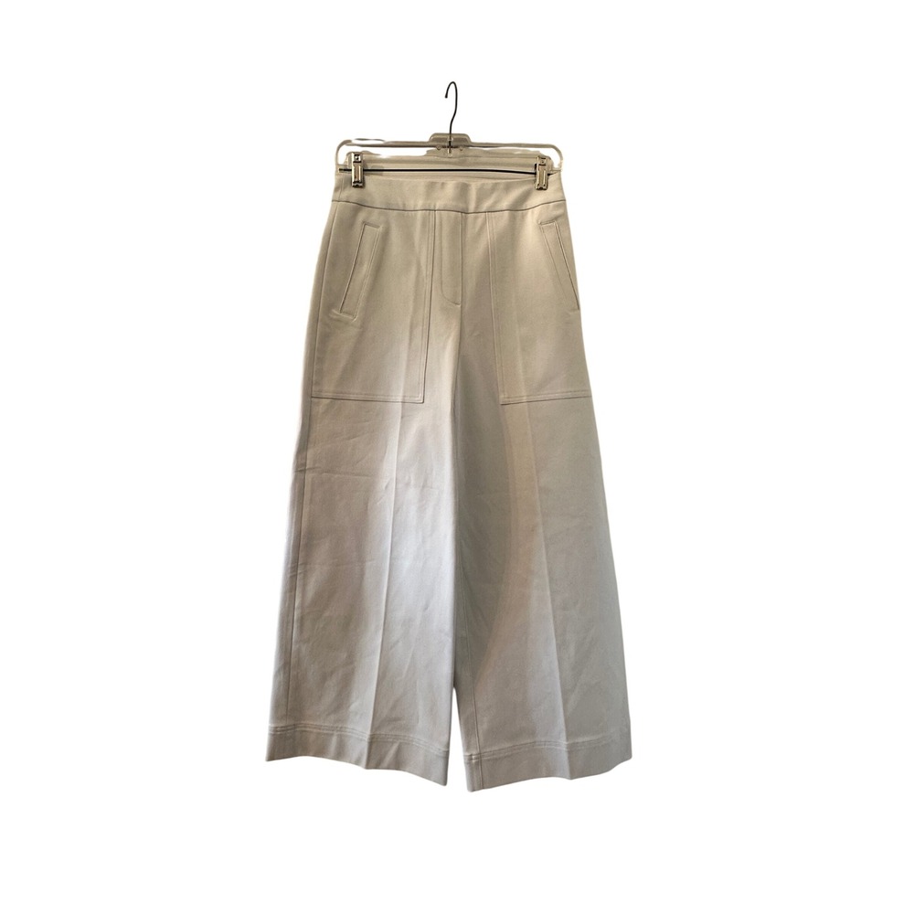 Spanx Womens Stretch Twill Wide Leg On The Go Pant sz small businesscore preppy